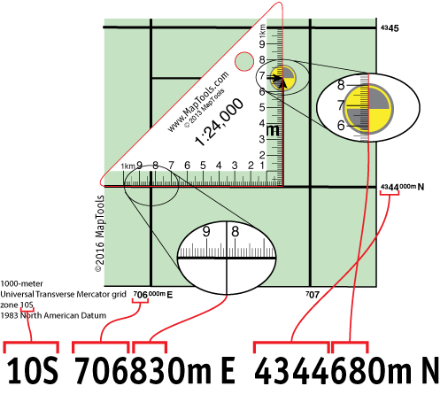 Map with UTM position