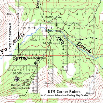 MapTools Product -- Adventure Racing Corner Rulers