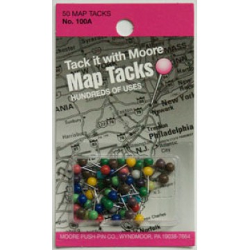 Map Push Pins  Tack Locations on Map