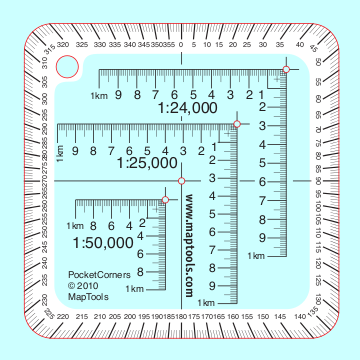 MapTools Product -- Pocket Sized UTM Corner Rulers