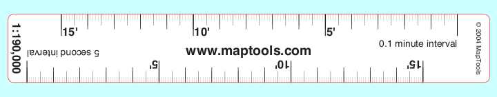 MapTools Product -- 1:190,000 Scale Map Ruler