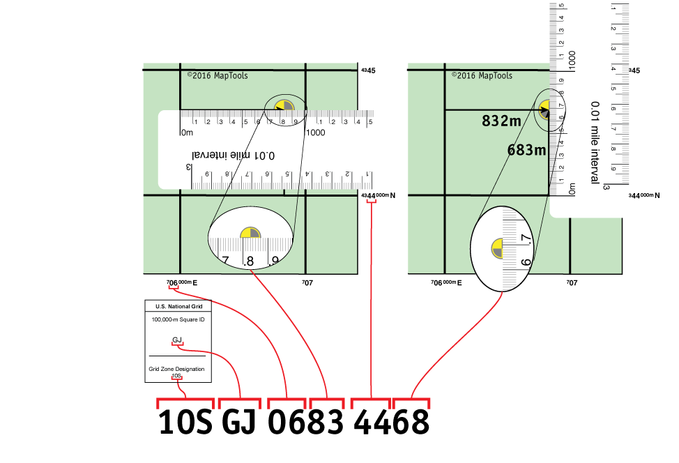 Map with UTM position