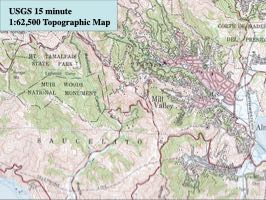 USGS 15 minute, 1:62,500 topographic map