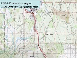 USGS 30 minute x 1 degree, 1:100,000 topographic map