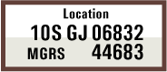 GPS receiver displaying an MGRS position