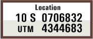 GPS receiver displaying a UTM coordinate