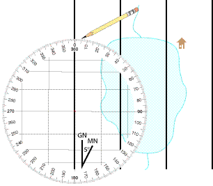 Why not to trust the map's printed declination diagram — the angle is often inaccurate or out of date