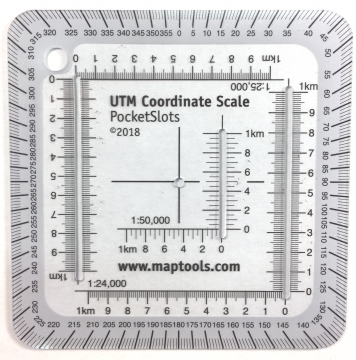 MapTools Improved Military Style MGRS/UTM Coordinate Grid Reader, and  Protractor