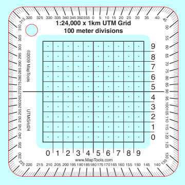 LYSB004AWM4TY-SPRTSEQIP MapTools Round Military Coordinate Scale and  Protractor